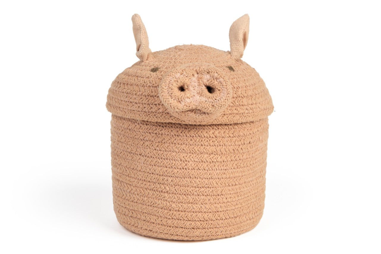 Lorena Canals mini basket Peggy the Pig