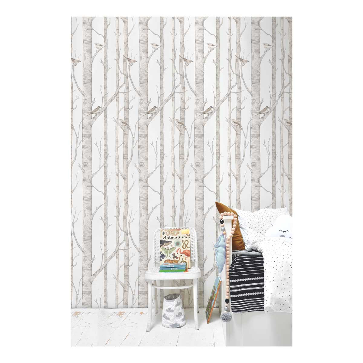 Dekornik wallpaper Birch Forest stripes 50 x 280