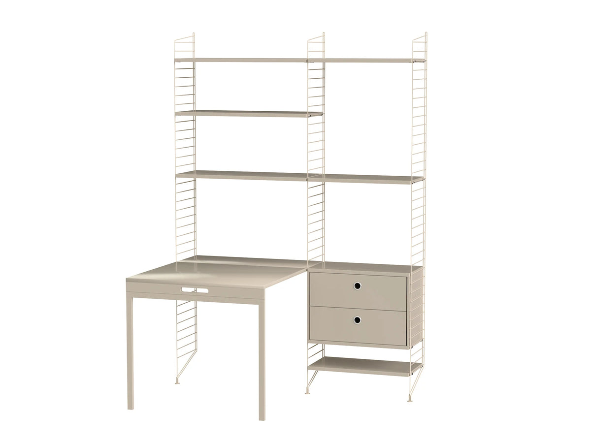 String Furniture Arbeitsplatz E Beige / Beige