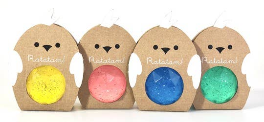Ratatam 42 mm pink glitter bird ball