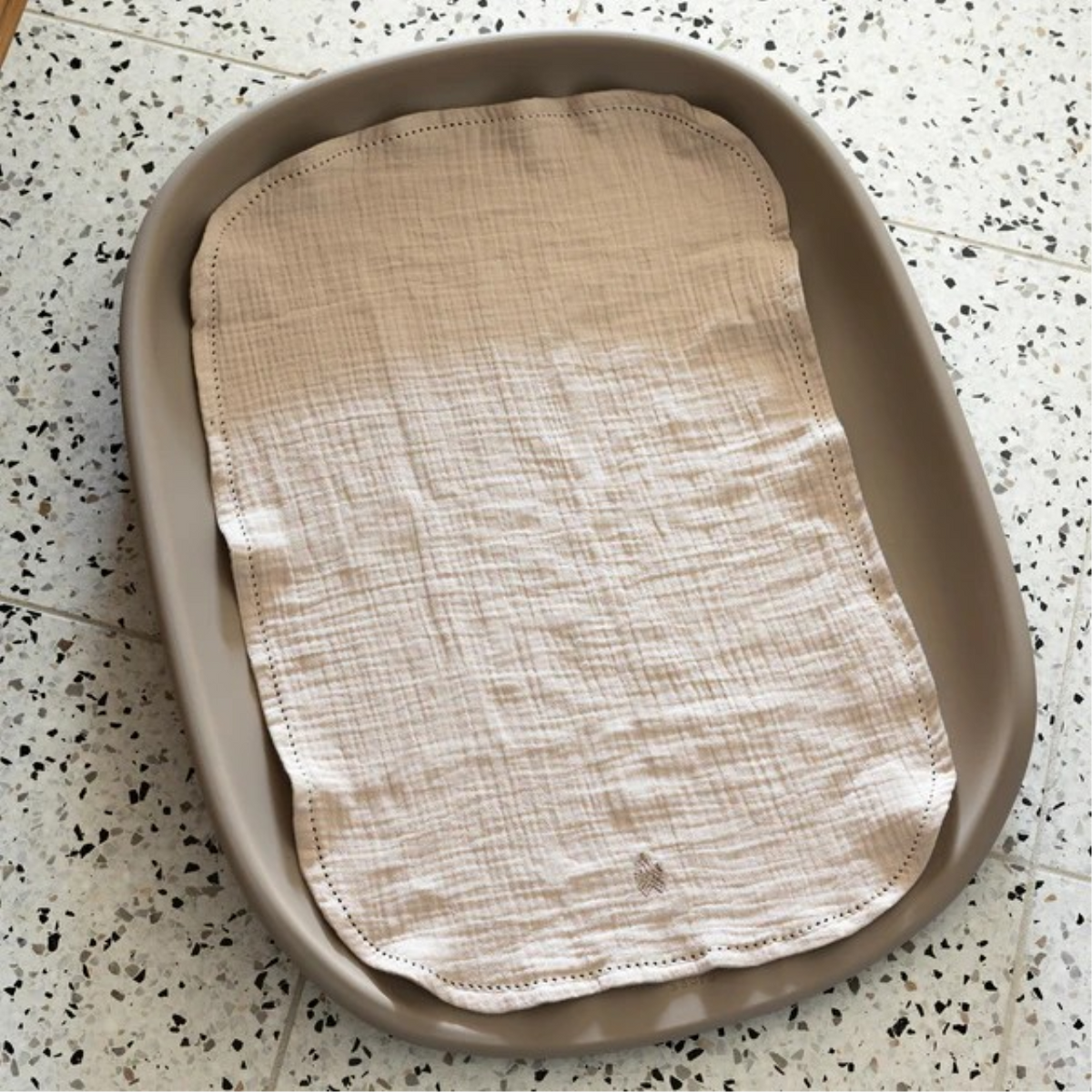 Fasciatoio Sebra, set di 2 mussole Seabreeze Beige