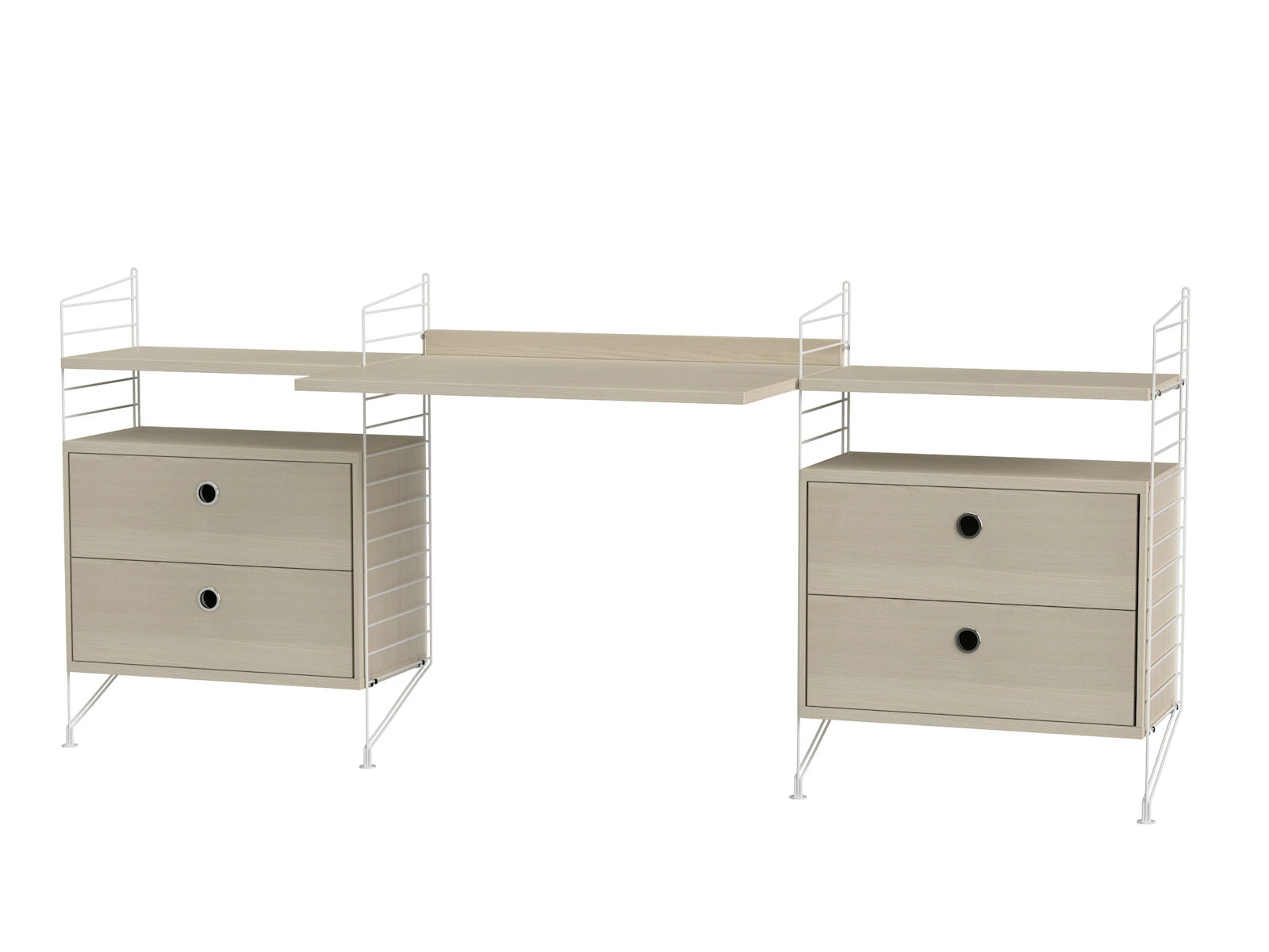 String Furniture Arbeitsplatz C Weiss / Esche