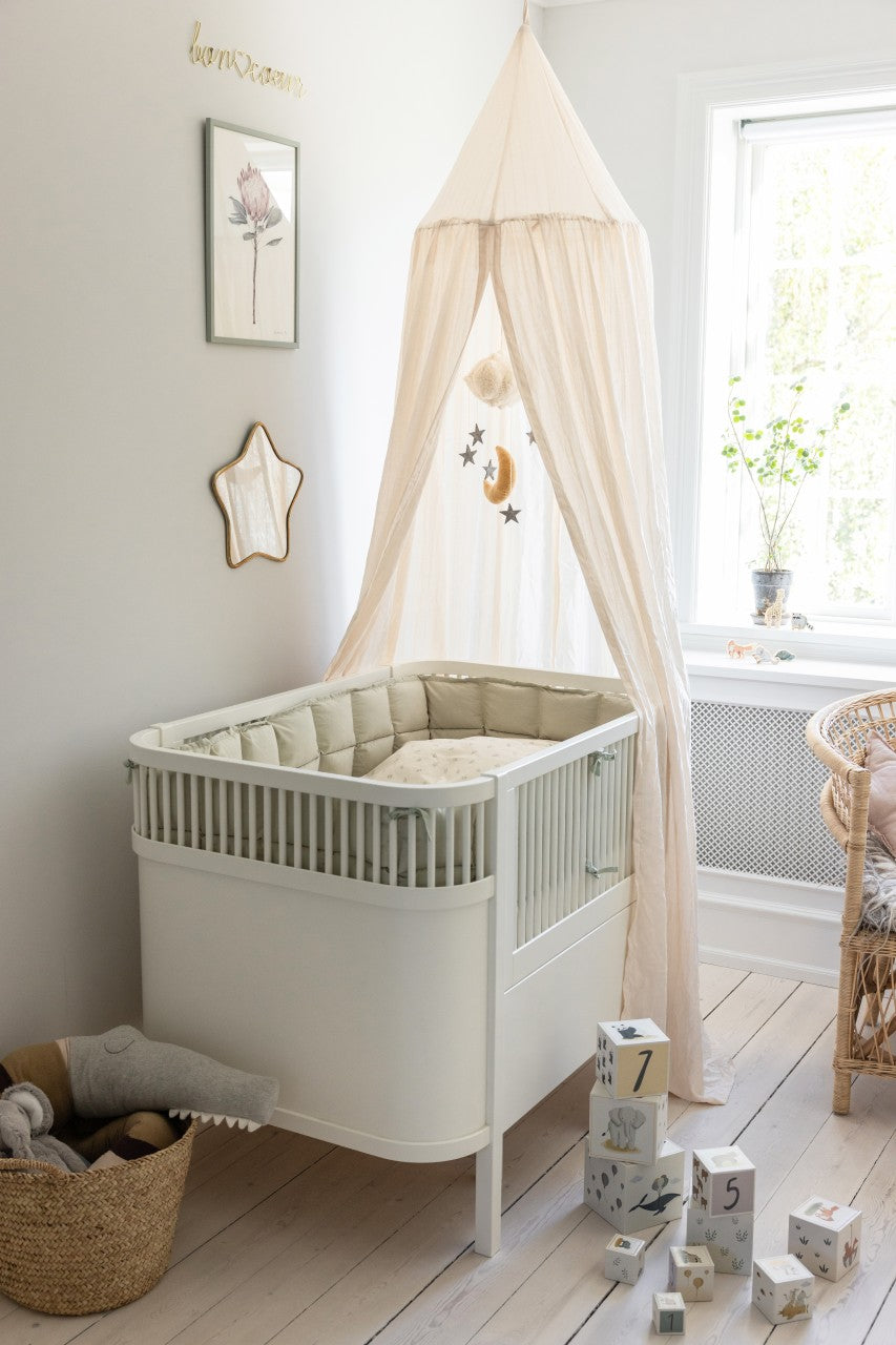 Sebra Tour de lit, kapok, Uni Classic Mist Green