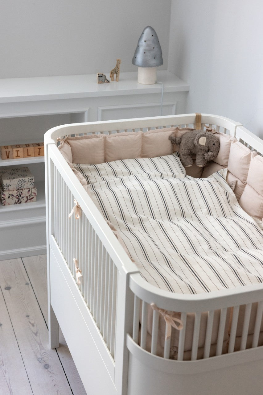 Sebra, linge de lit, bébé, Print Stripe Classic Cream Stripe