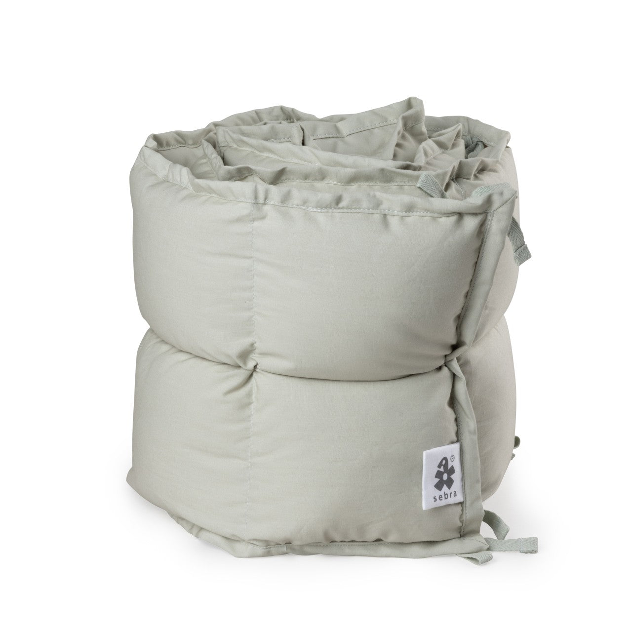Sebra Bettnestchen halbe Länge, Kapok, Uni Classic Mist Green