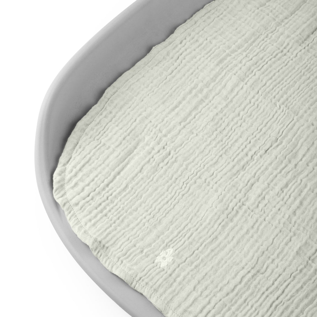 Sebra Matelas à langer 6 couches, Mousseline Uni, lot de 2 Classic Green