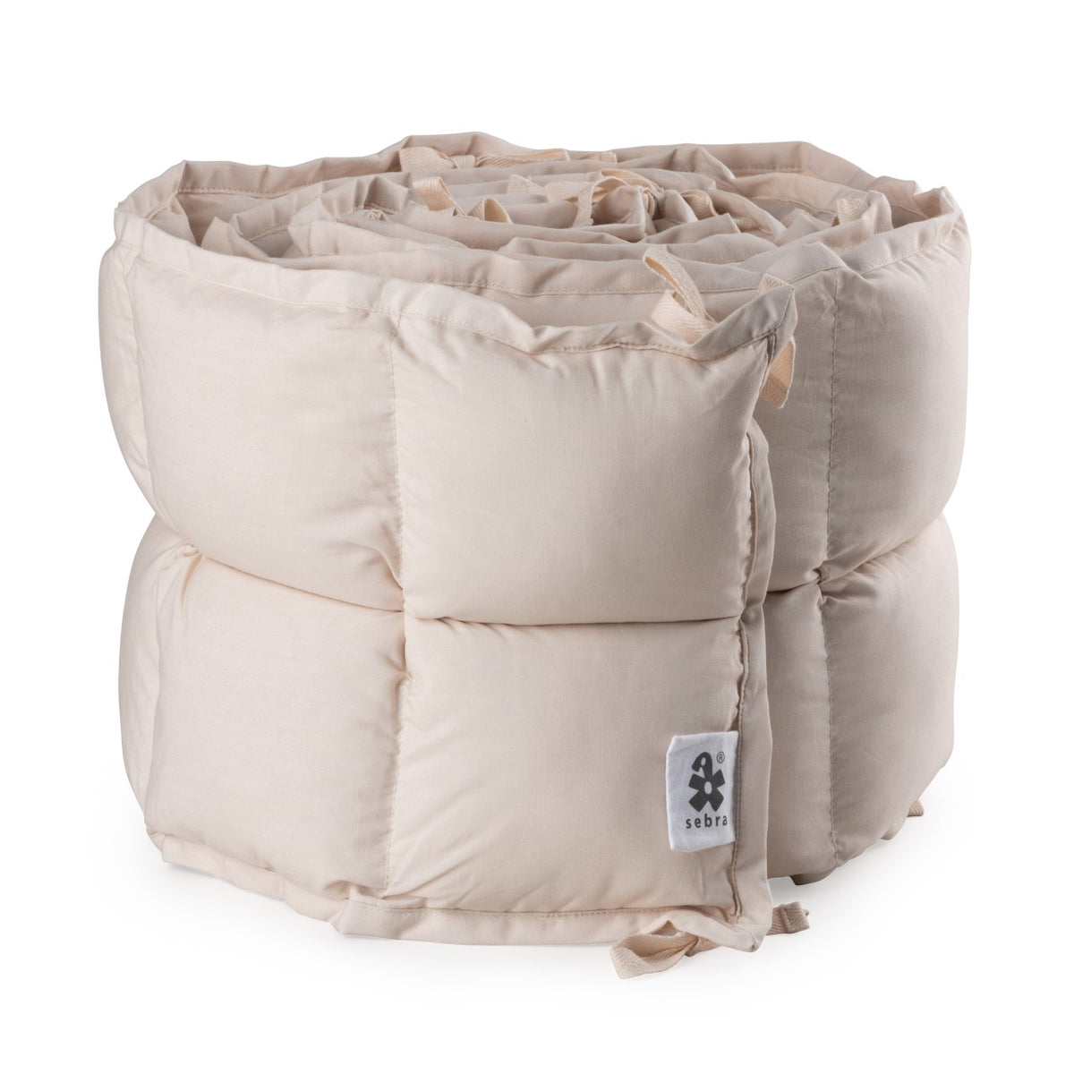 Sebra Bettnestchen, Kapok, Uni Classic Birchbark Rose Stripe