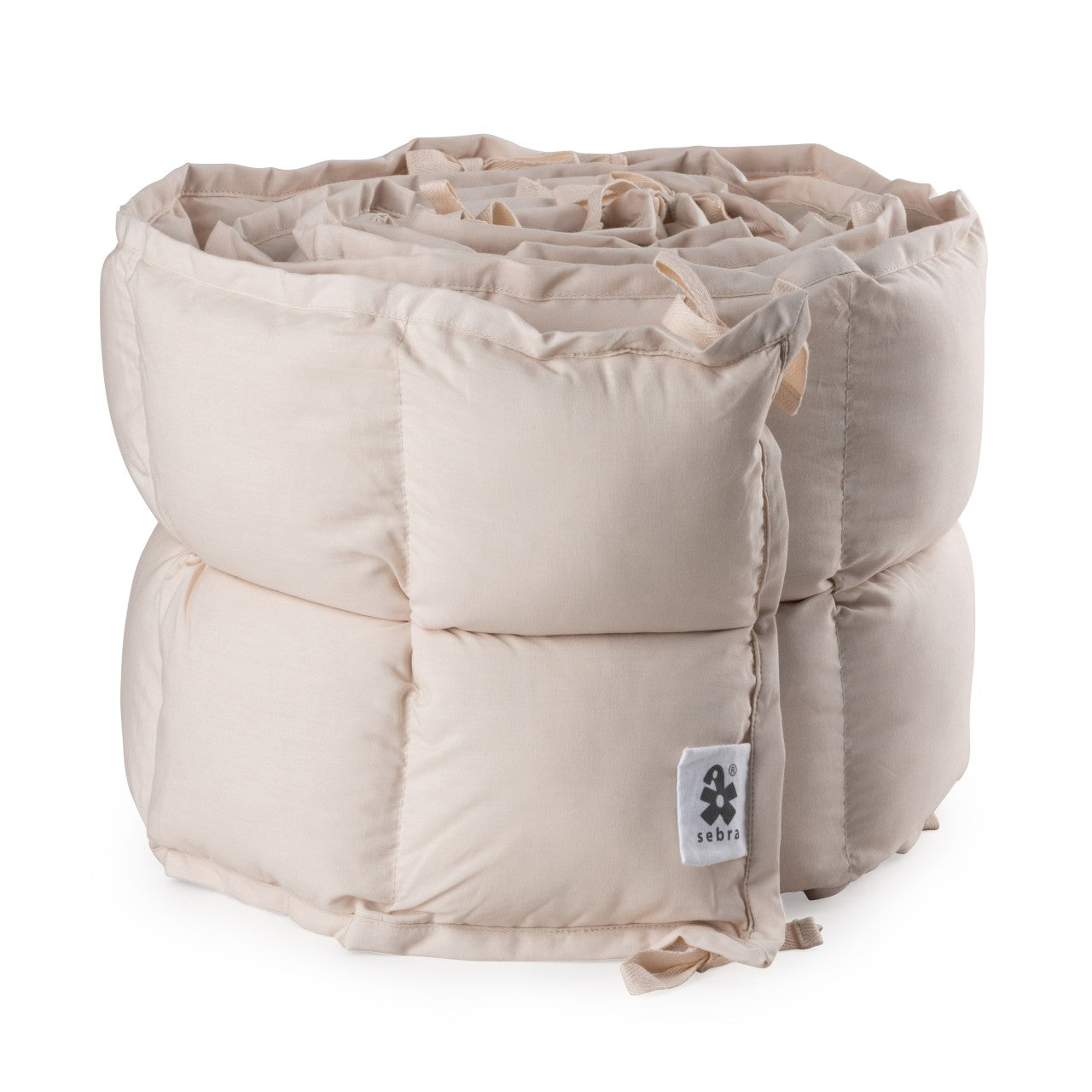 Sebra Bettnestchen, Kapok, Uni Classic Birchbark Rose Stripe