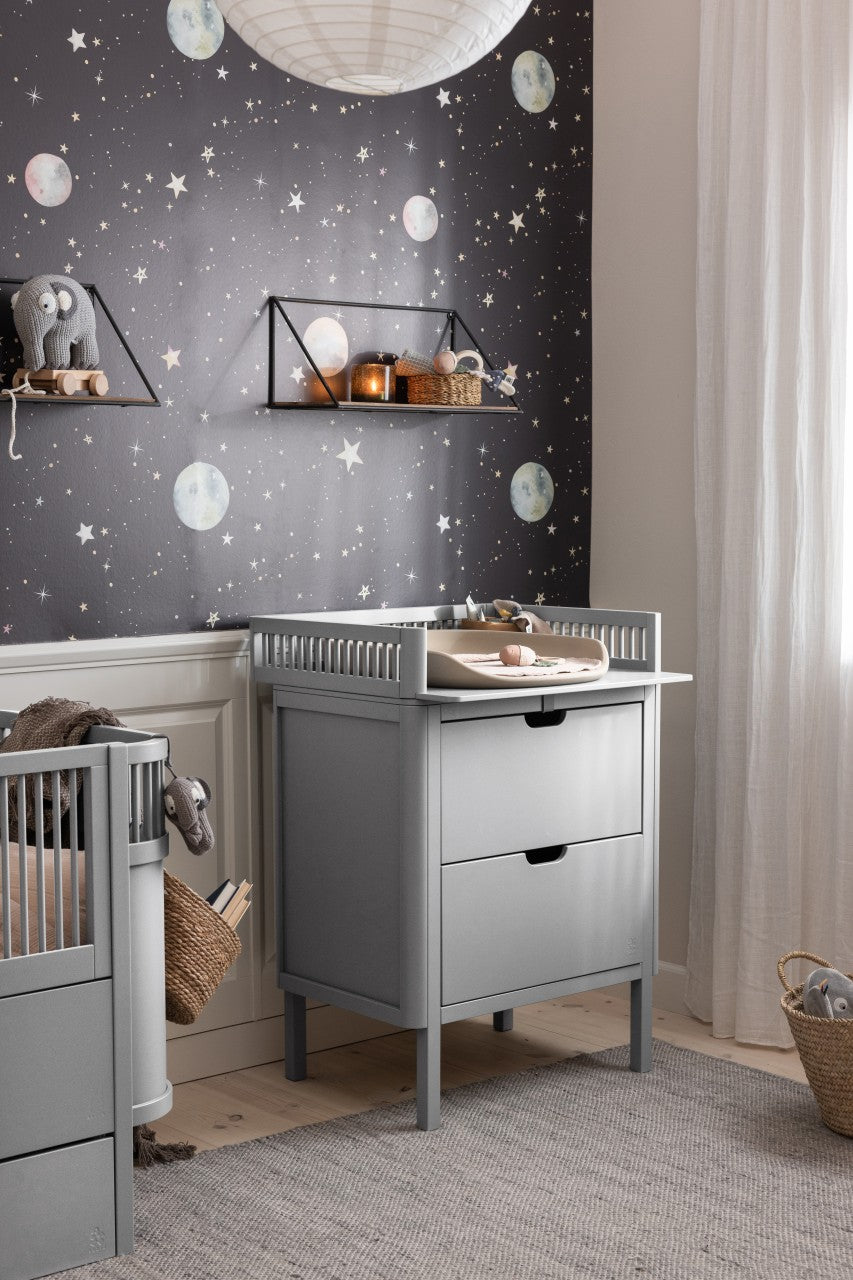 Sebra Commode à langer avec tiroirs composée de 201330055, -56, -57 Classic Stone