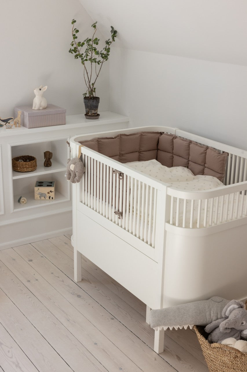 Sebra bed bumper half length, kapok, Uni Classic Jetty Beige