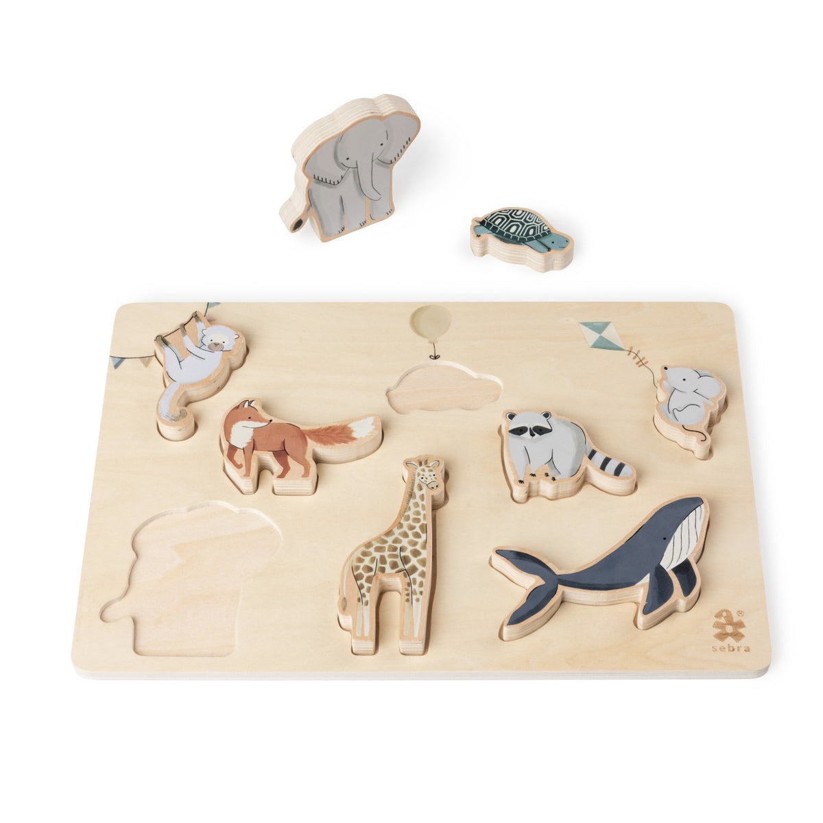 Sebra Puzzle à assembler World of Sebra, bois Classic