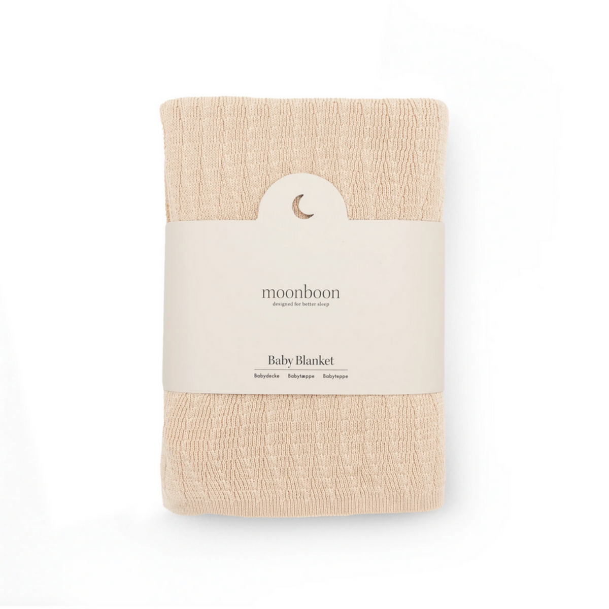 Moonboon baby knitted blanket Rose Cloud