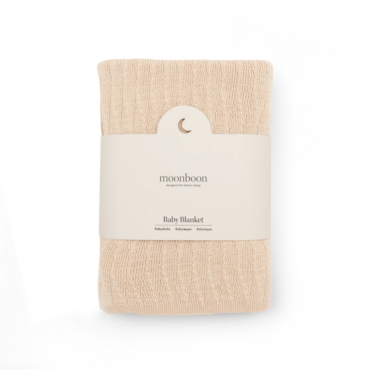 Moonboon Baby Couverture tricotée Rose Cloud