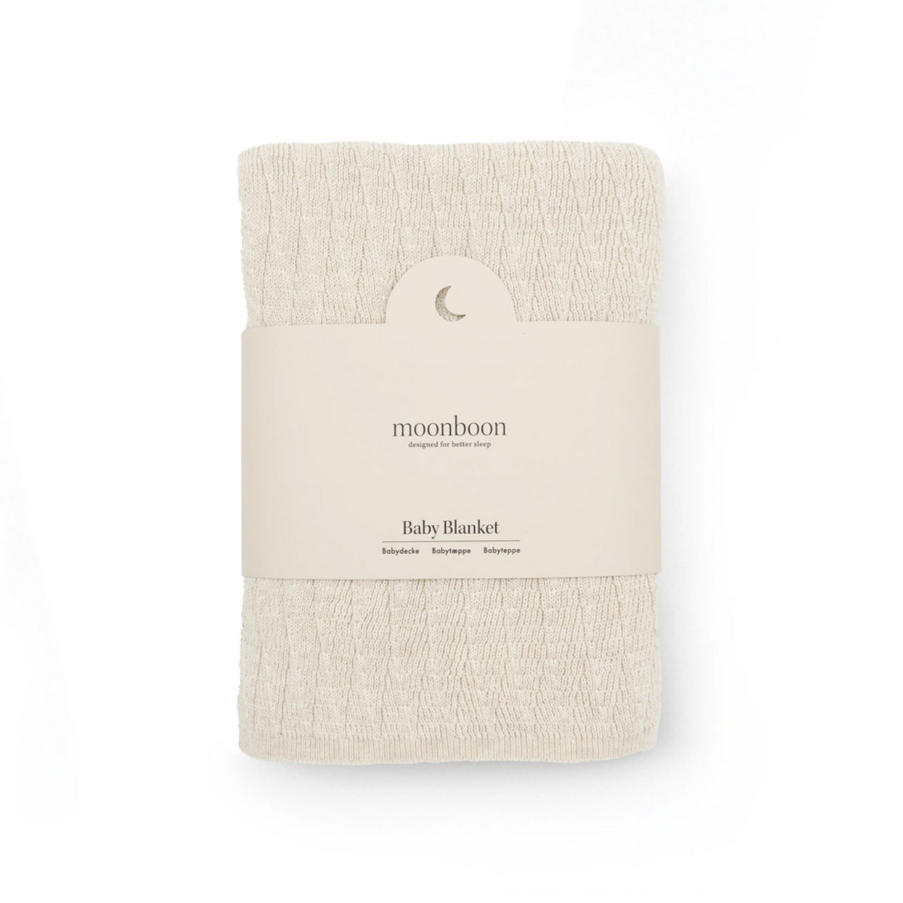 Moonboon Baby Couverture tricotée Nature
