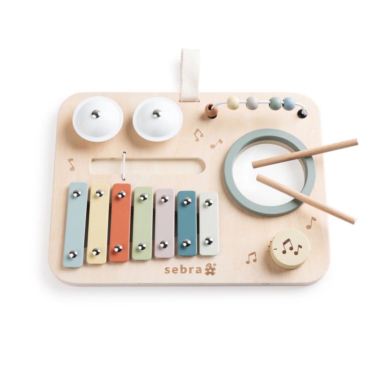 Sebra Tableau d'activités Musique, bois Classic - 25AW Multicolore