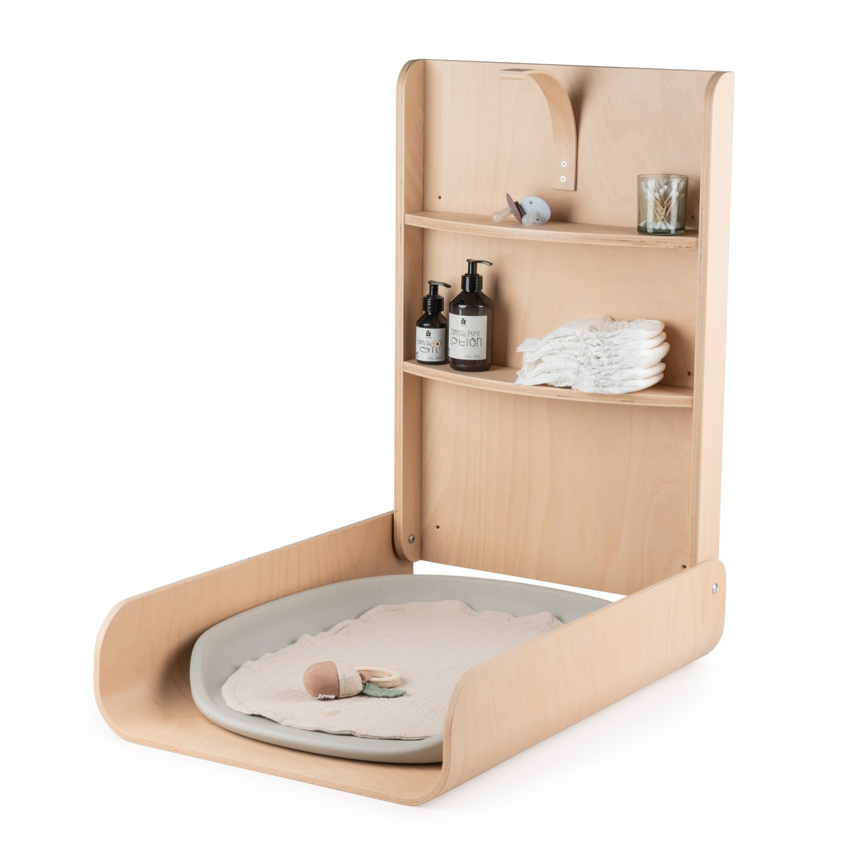 Sebra Table à langer murale Classic - 25AW Wooden Edition