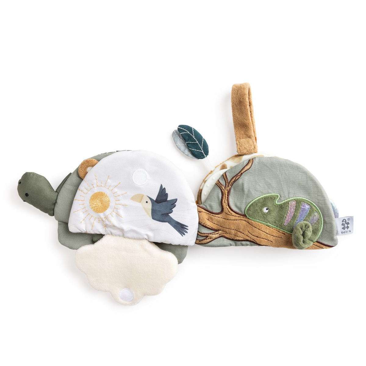Sebra Activity Book Fabric, Turbo the Turtle Woodland- 25AW Green