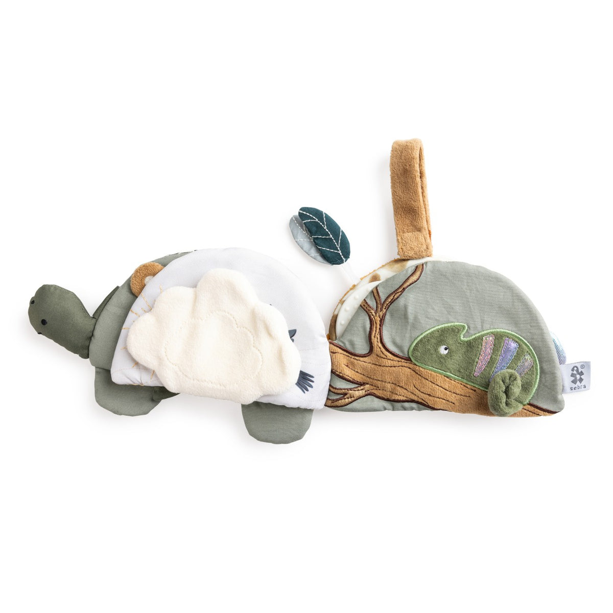 Sebra Activity Book Fabric, Turbo the Turtle Woodland- 25AW Green