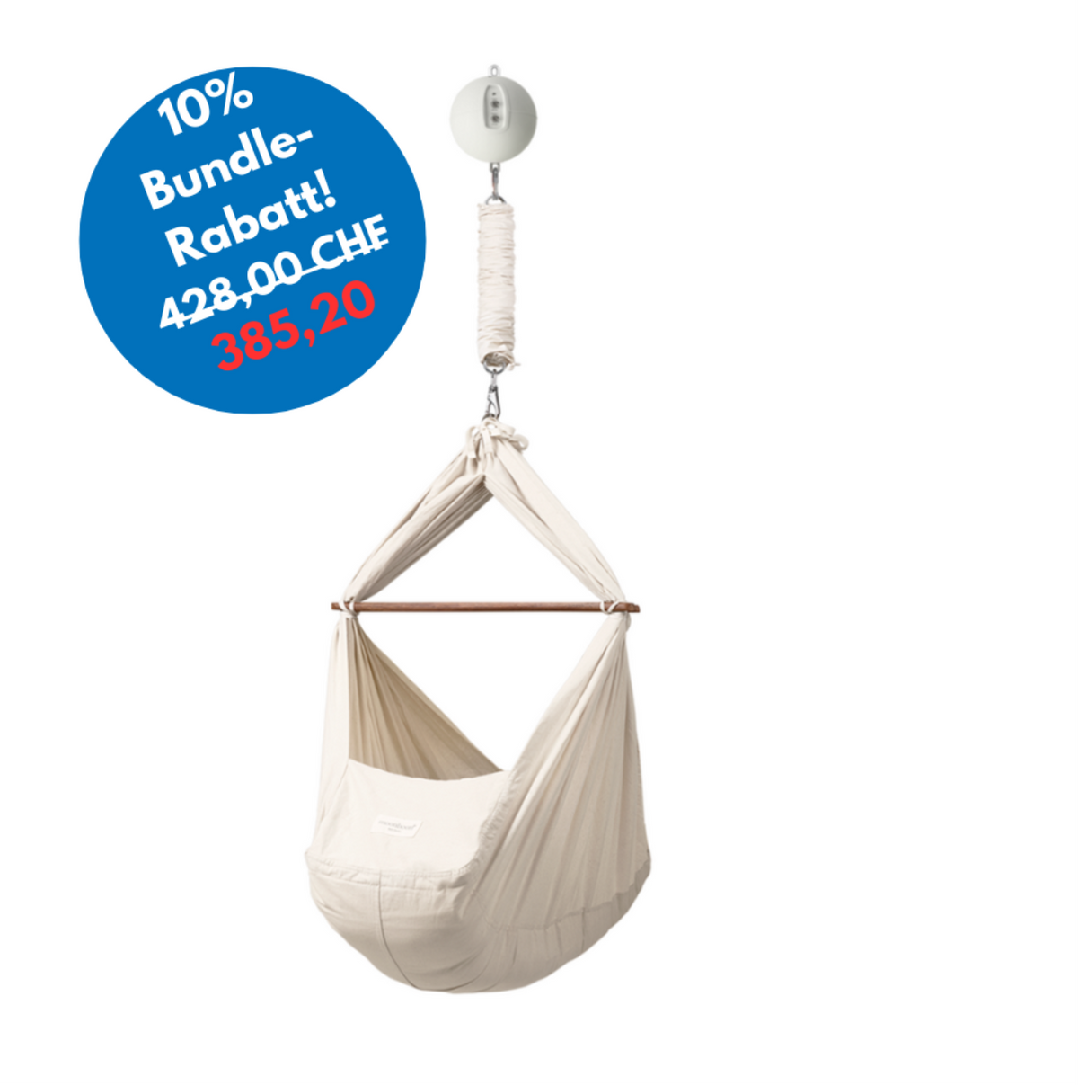 Moonboon Essential Bundle Connect - Culla di piume Culla di piume Natura, Motore Connect Crema