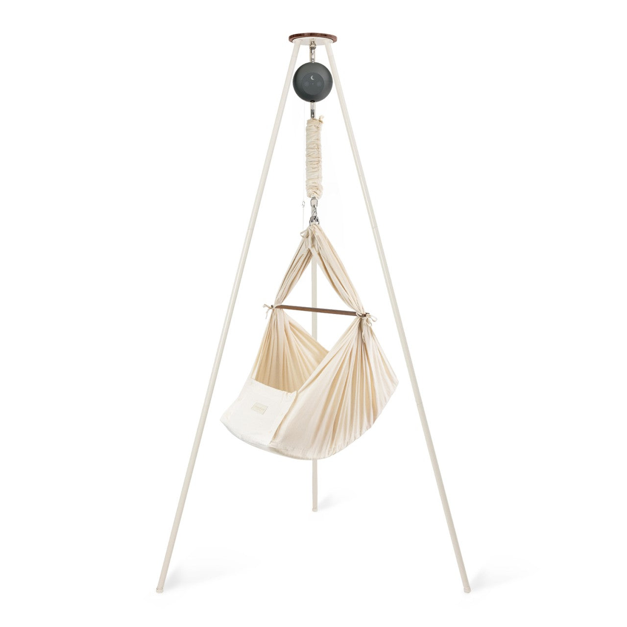 Moonboon Classic Bundle Premium - Berceau à ressort Nature, Motor Connect Premium Grey, châssis Cream MOTOR GRAY