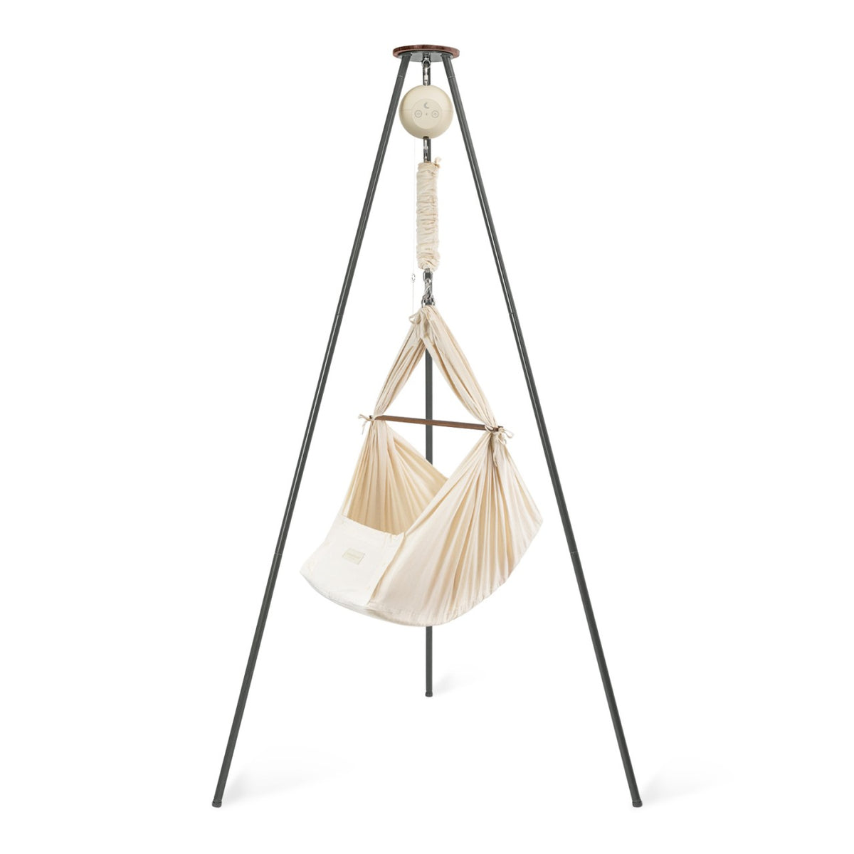 Moonboon Classic Bundle Premium - Feather cradle Feather cradle Nature, Motor Connect Premium Sand, Grey frame MOTOR SAND