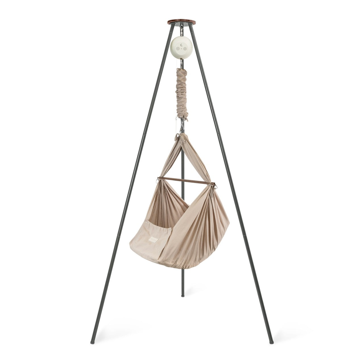 Moonboon Classic Bundle Premium - Federwiege Federwiege Earth, Motor Connect Premium Cream, Gestell Grey MOTOR CREAM