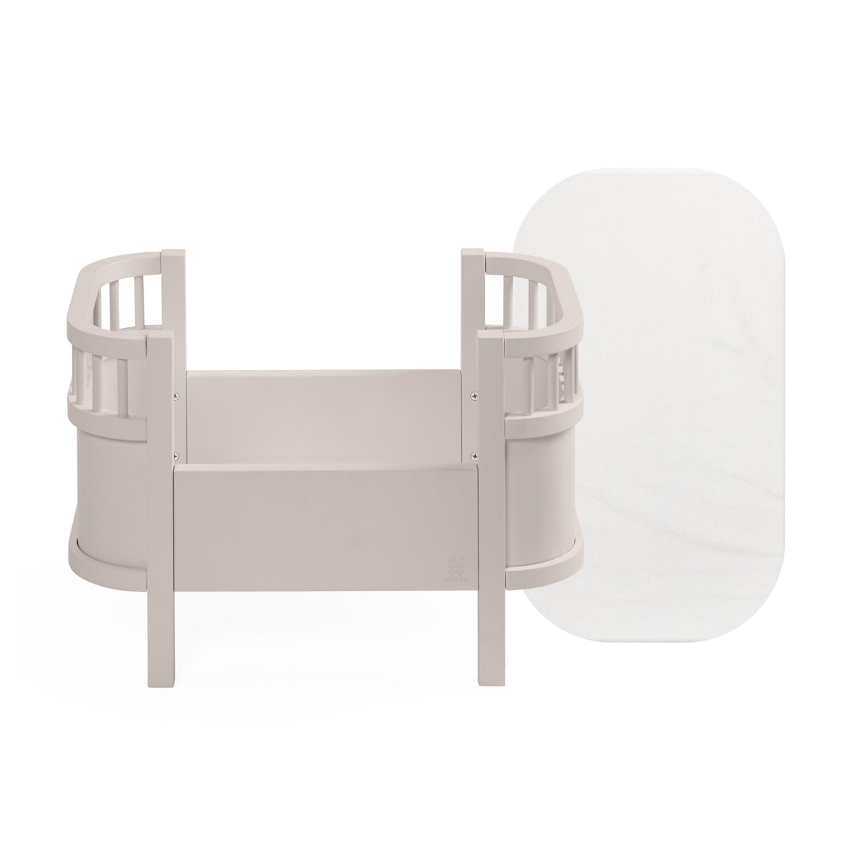 Sebra doll's bed + mattress Birchbark Rose