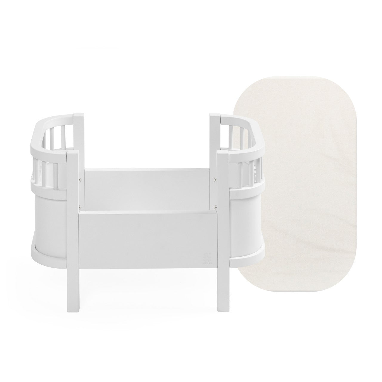 Sebra Lit de poupée + matelas White
