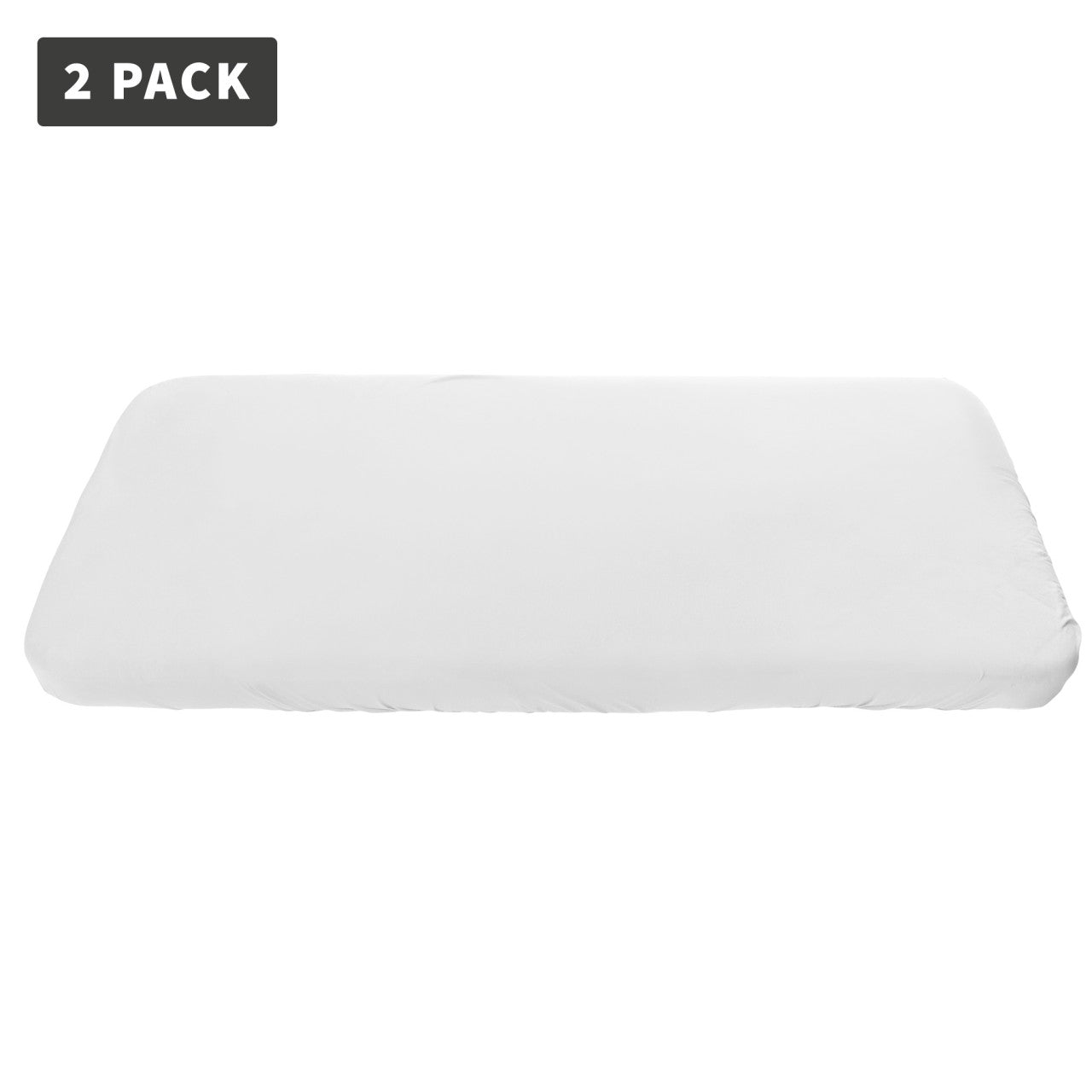 Sebra Fixed Sheet Jersey, Junior & Grow, Set of 2 White