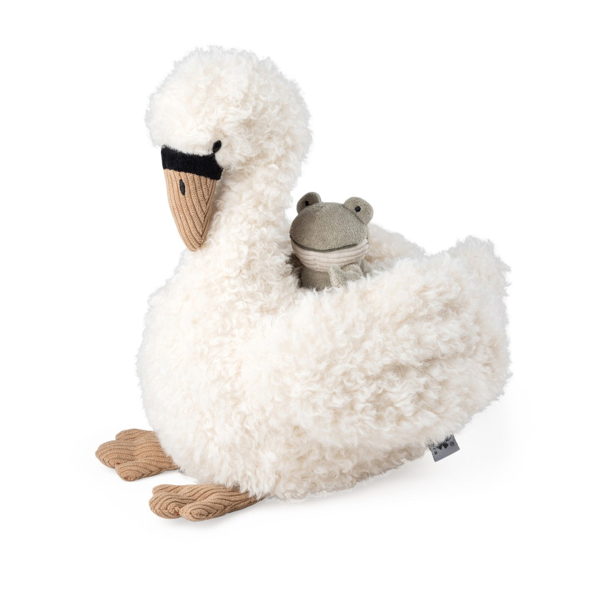 Sebra activity toy, swan with frossch Beige