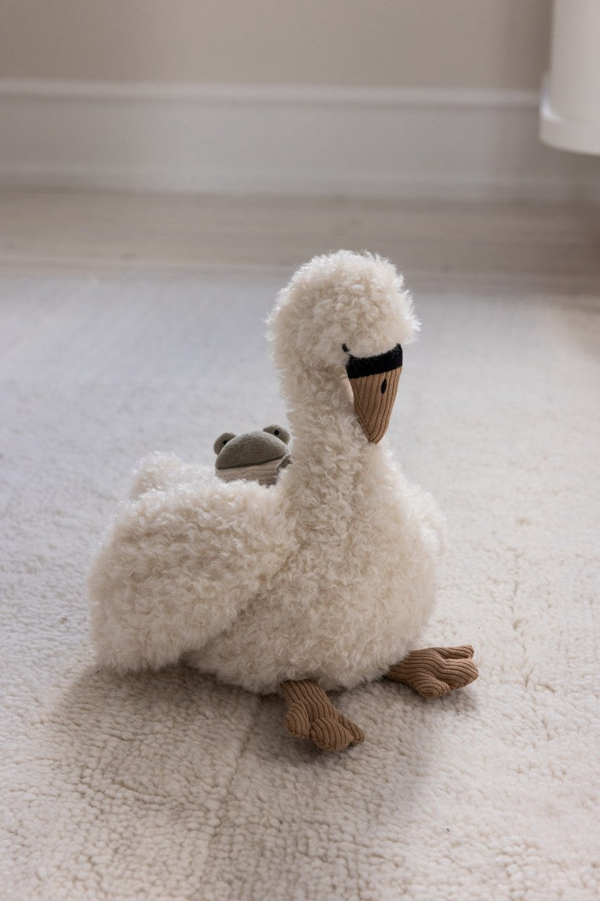 Sebra activity toy, swan with frossch Beige
