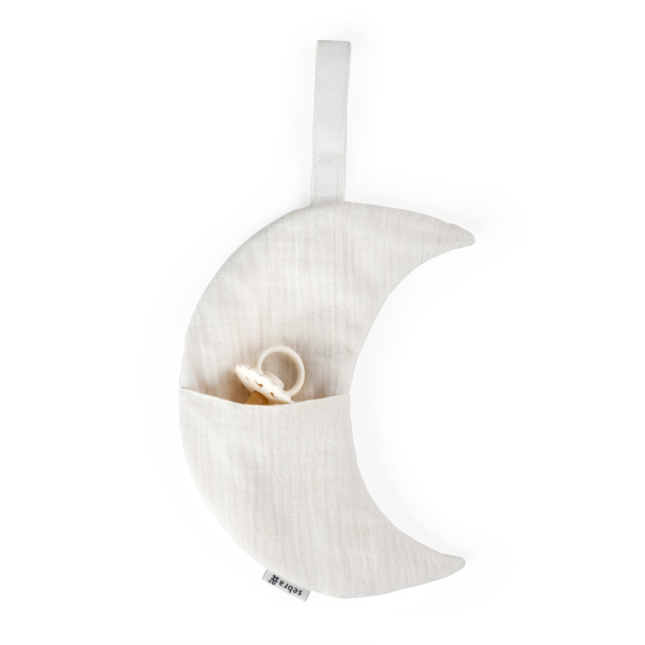 Sebra Bett-Tasche, Stoff, Mond White