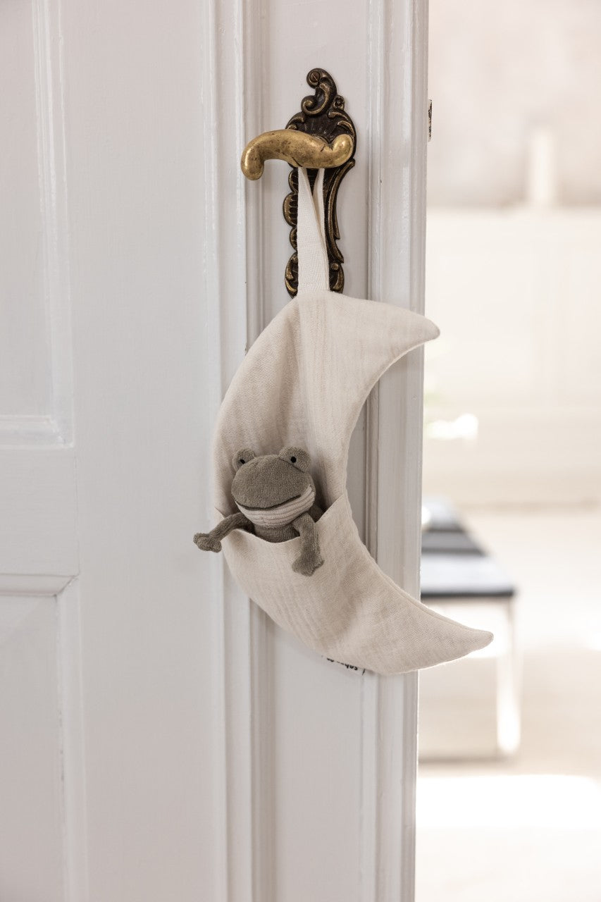 Sebra bed bag, fabric, moon white