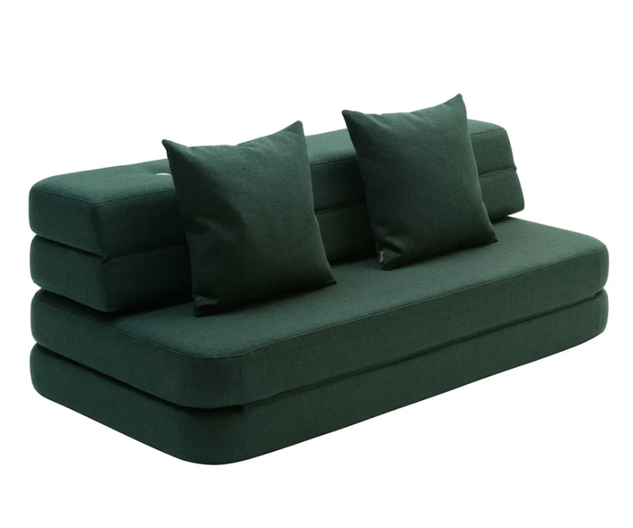 by KlipKlap Sofa XL Soft 3 Fold Dunkelgrün, Hellgrün