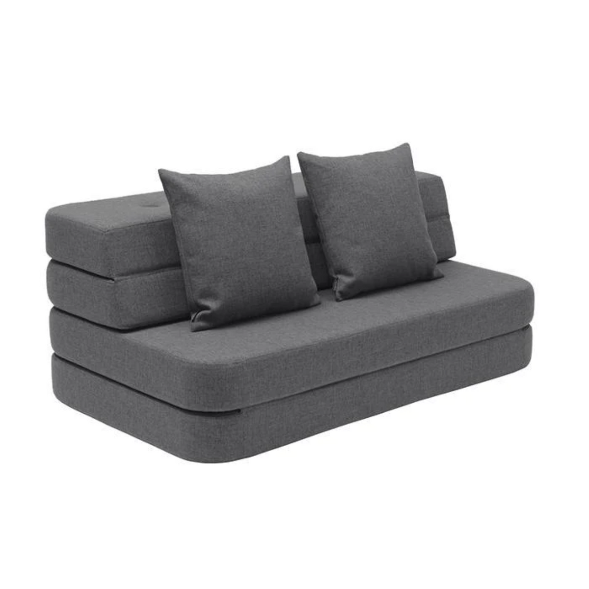 by KlipKlap Sofa XL Soft 3 Fold blue-grey (antra), gray
