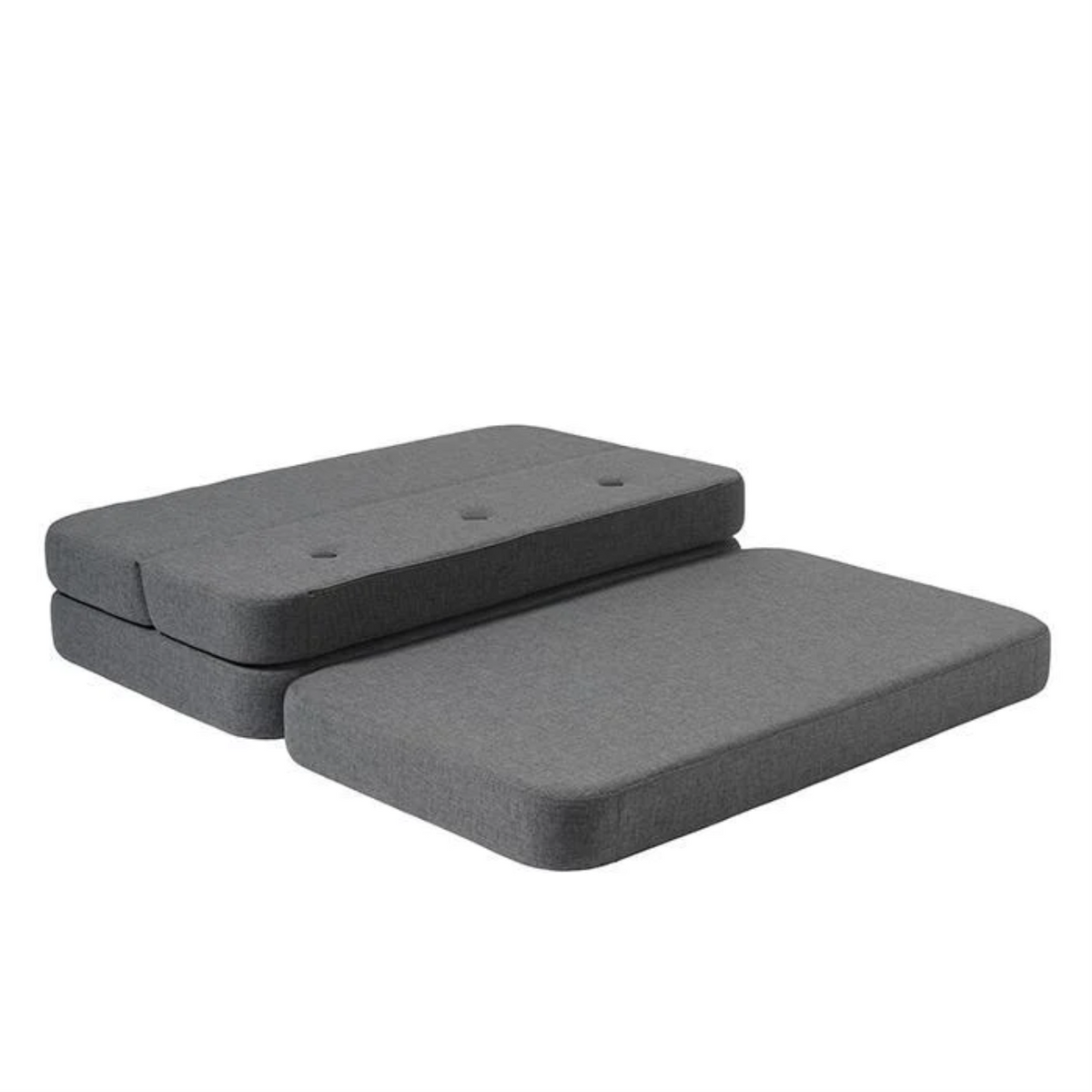 by KlipKlap Sofa XL Soft 3 Fold blue-grey (antra), gray