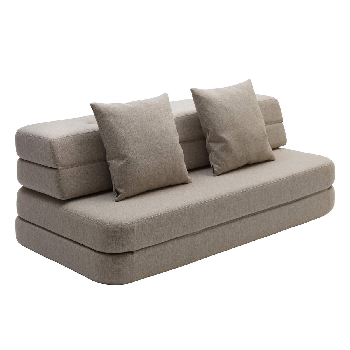 by KlipKlap Canapé XL Soft 3 Fold Beige, Sable