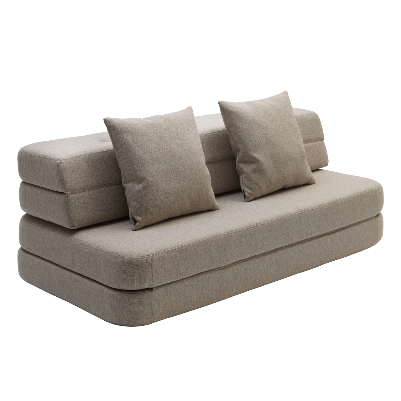 by KlipKlap Sofa XL Soft 3 Fold Beige, Sand