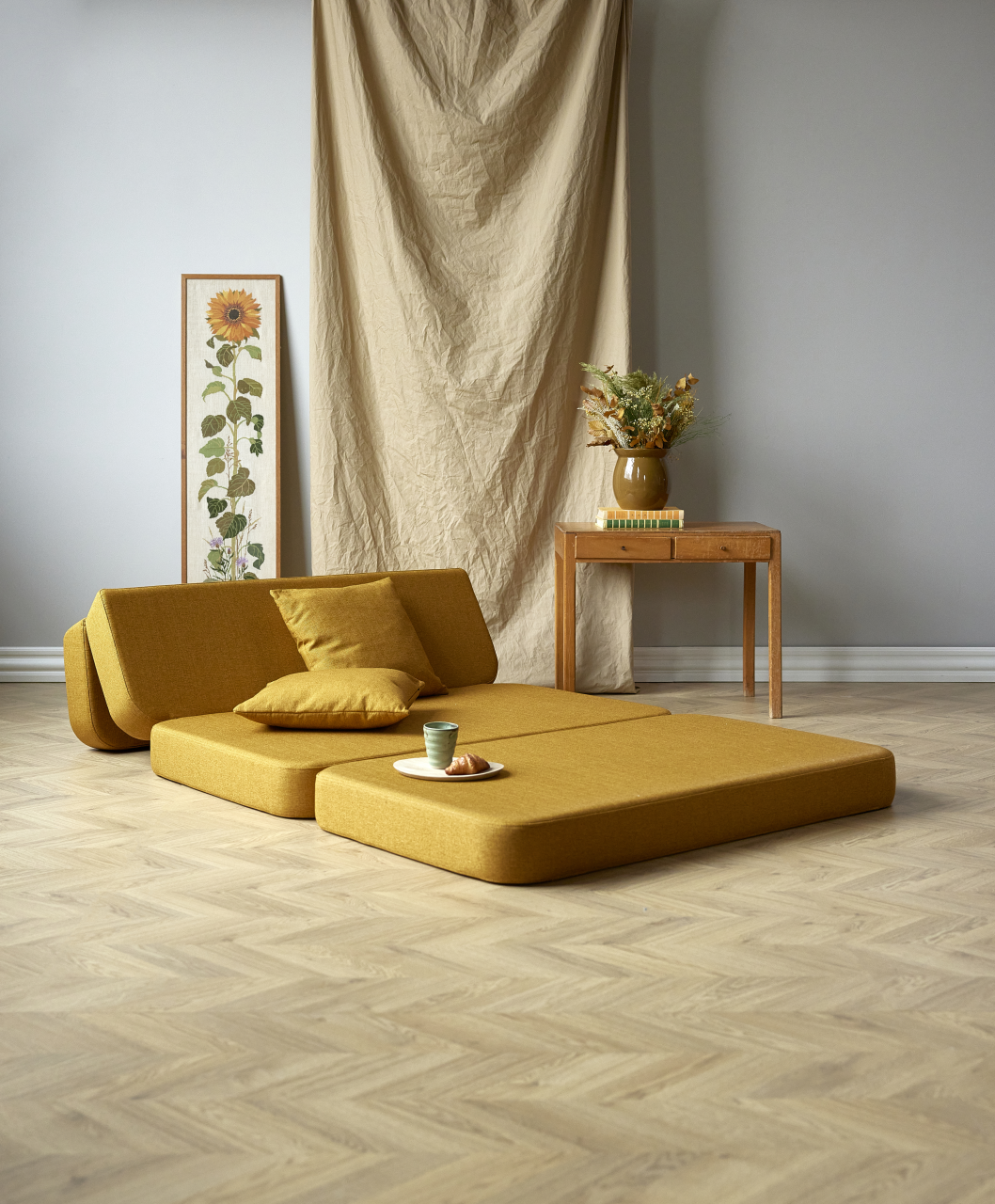 by KlipKlap Sofa 3 Fold Senfgelb, Senfgelb