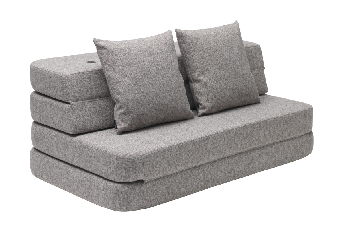 by KlipKlap Sofa 3 Fold Gray, Gray