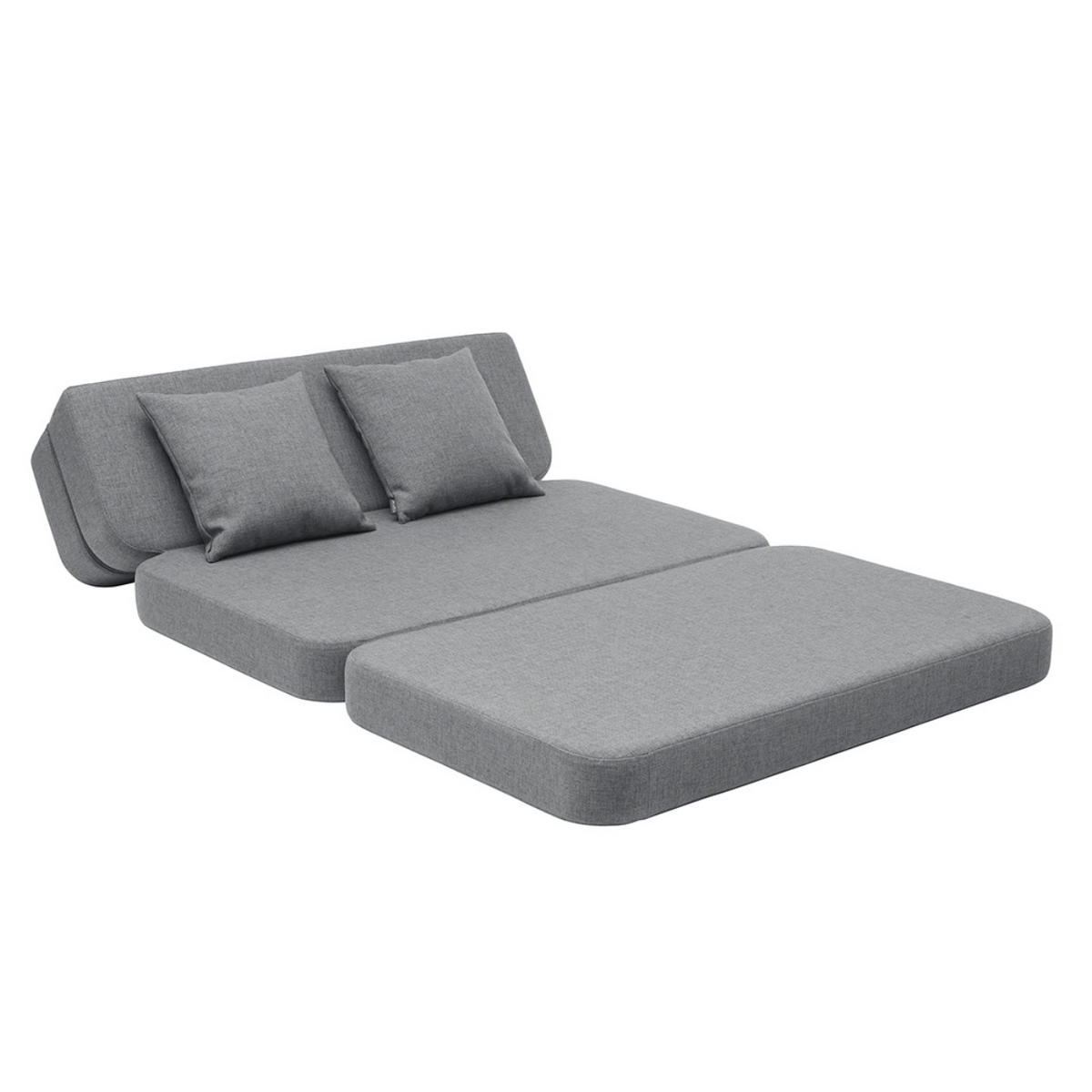 by KlipKlap Sofa 3 Fold blue-grey (antra), gray
