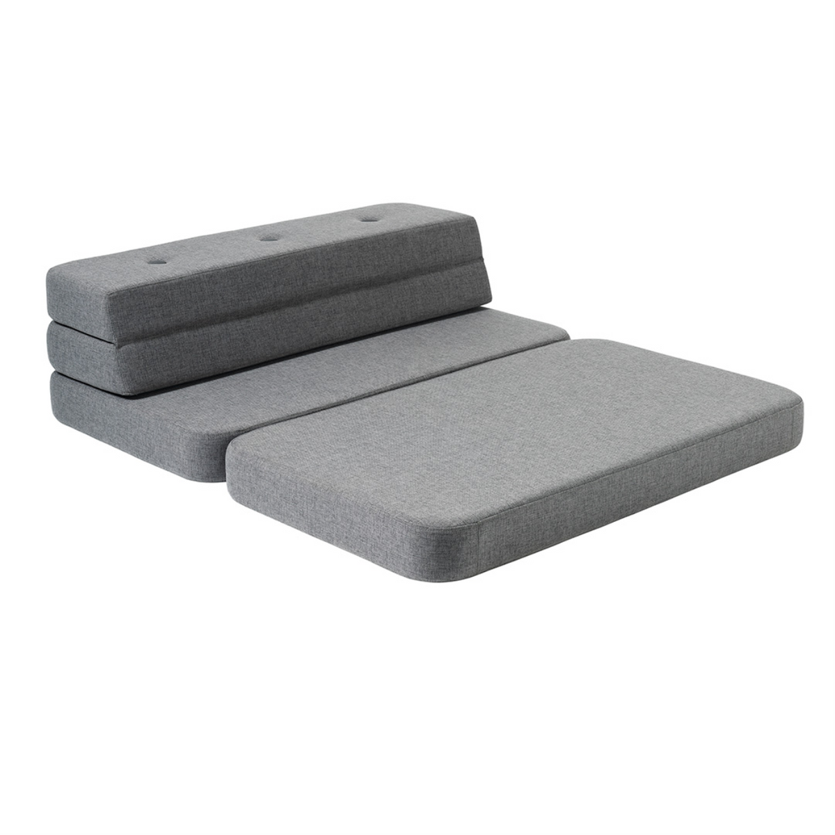 by KlipKlap Sofa 3 Fold blue-grey (antra), gray