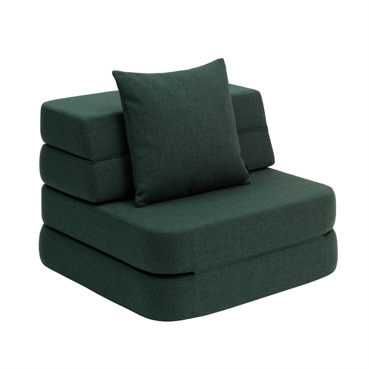 by KlipKlap Single Sofa Soft 3 Fold Dunkelgrün, Hellgrün