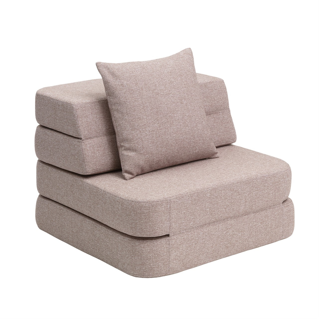 by KlipKlap Single Sofa Soft 3 Fold Babyrosa, Rosa