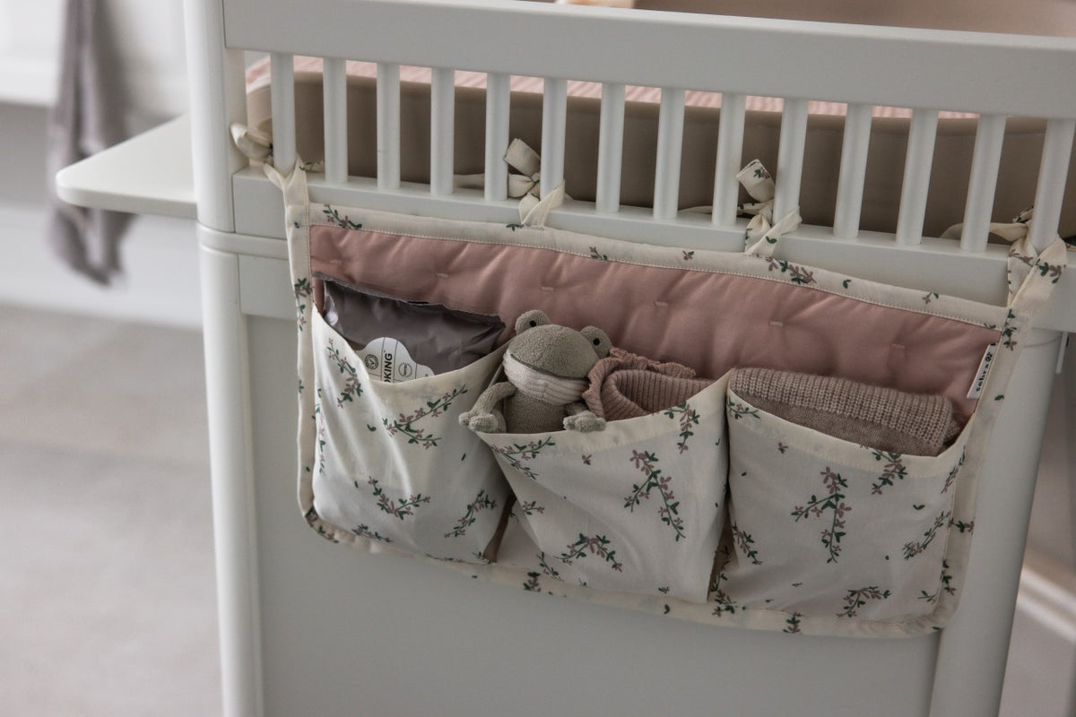 Sebra hanging organizer with 3 pockets Powder Blossom