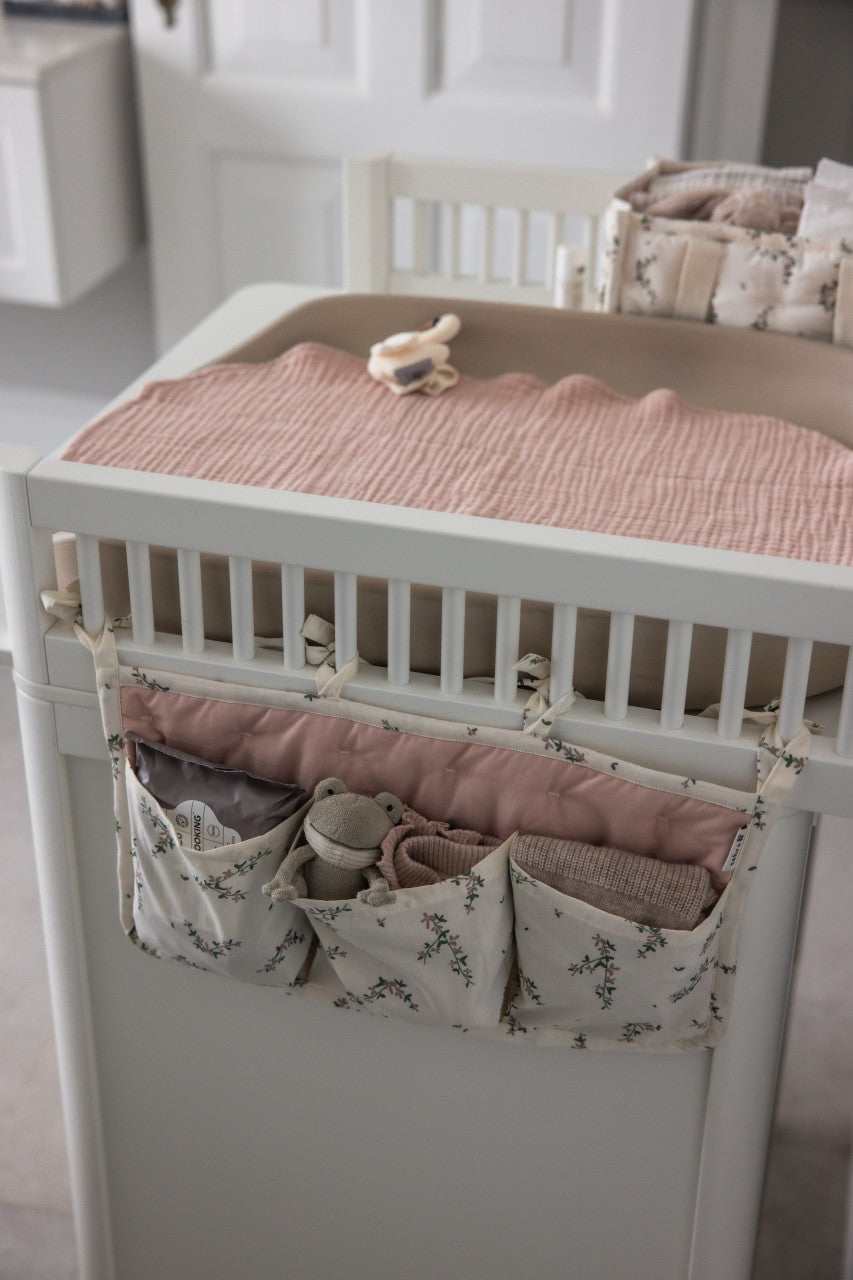 Sebra hanging organizer with 3 pockets Powder Blossom