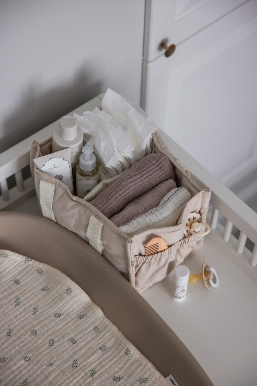 Sebra fabric basket for changing accessories Morning Beige