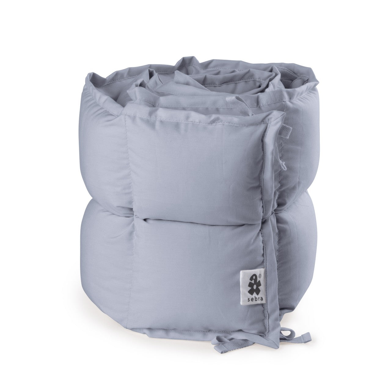 Sebra Bettnestchen halbe Länge, Kapok, Uni Dusty Blue