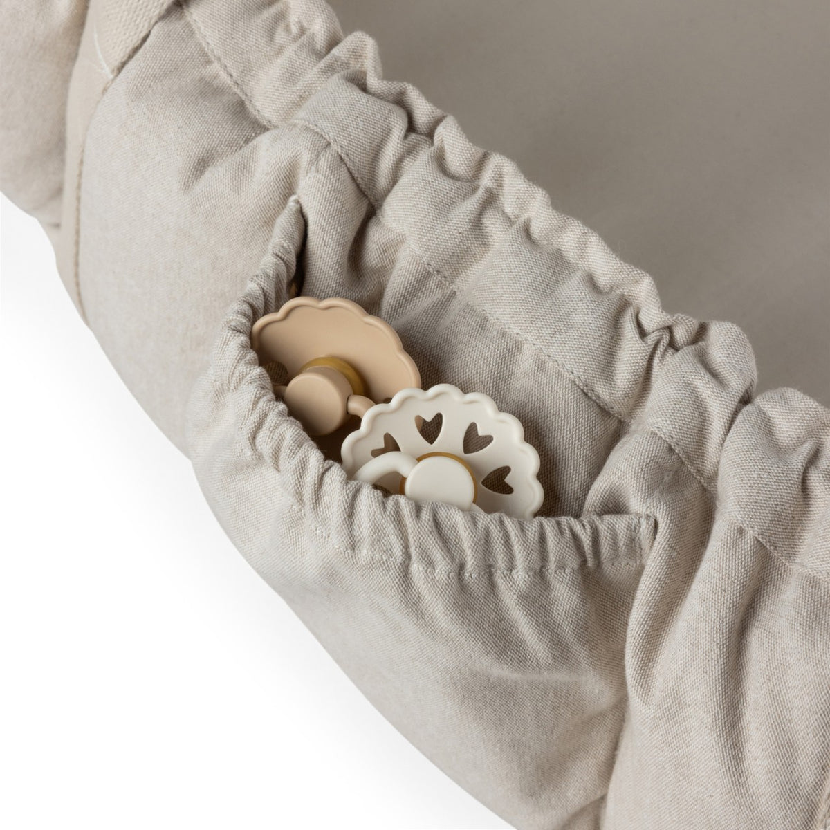 Sebra Nid d'ange pour bébé 3en1 avec capote, uni beige mélangé