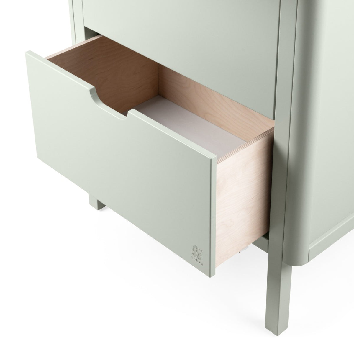 Sebra Commode à langer avec tiroirs composée de 201330069, 201330070, 201330071 Mist Green